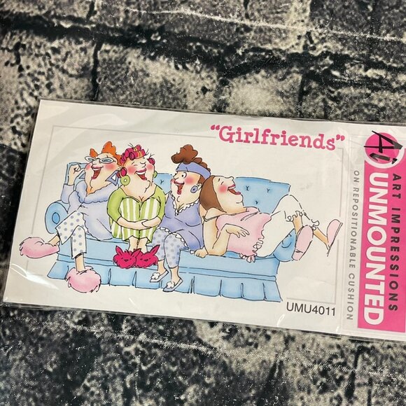 Art Impressions GIRLFRIENDS Rubber Stamps AI-U4011 - Picture 7 of 7
